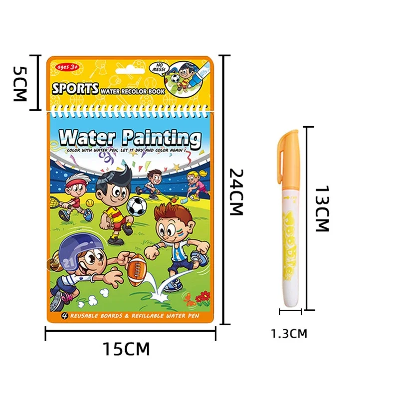 Magical Water pen Toys Reusable Coloring Book Magic Water Drawing Book Painting Drawing Toys Sensory Early Education book