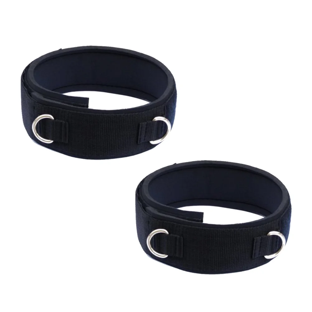 

2 pc Thigh Strap D-Ring Accessory Neoprene Padded Adjustable Fitness Cuff For Legs Resistance Training Glutes Hamstrings