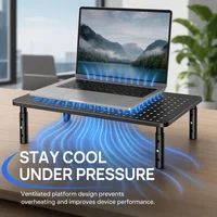 1pc/2pcs Monitor Stand, Monitor Stand Riser 3 Height Adjustable, Monitor Riser with Airflow Vents, Laptop Stand for Desk, Laptop Riser, Desk Organizer for Monitor, Laptop, PC, Printer 3