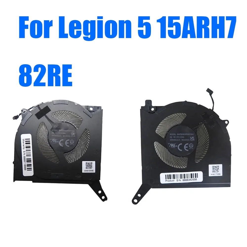 BAPB0809R5HY003 BAPB0809R5HY004 For Lenovo For Legion 5 15ARH7 82RE DC5V 0.5A Laptop CPU+GPU Fan