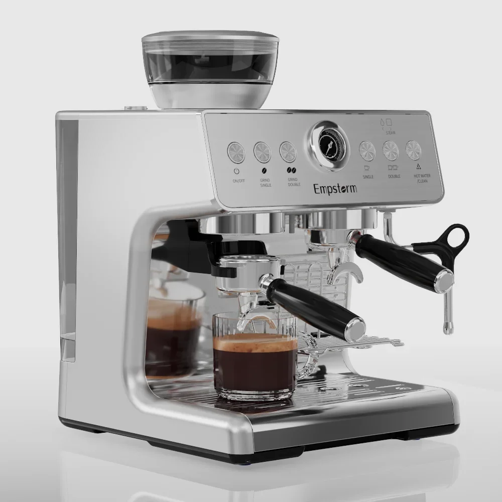 Commercial Home Multi-Function Espresso Machine With Bean Grinder Milk Brewing Coffee Machine