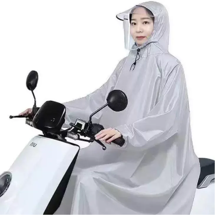 

Thickened Sleeve Motorcycle Bicycle Vehicle Raincoat Single Person Large Size Riding Men's Rain Gear Oxford Cloth
