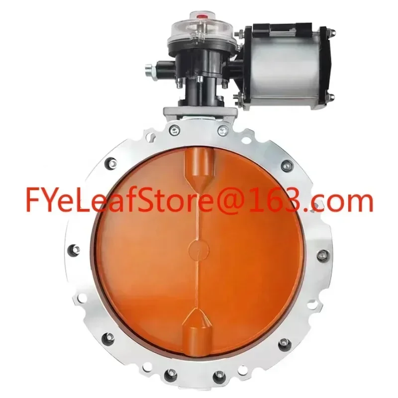 DN250 DN300 Pneumatic Dust Butterfly Valve Aluminum Alloy Powder Cement Tank Silo Discharge Ventilation Valve OEM Supported