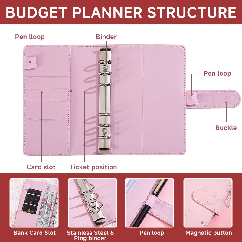 Starry Sky Pattern Loose Leaf Notebook, A6 Detachable Binder Notepad for School Office Hand Journal Wholesale