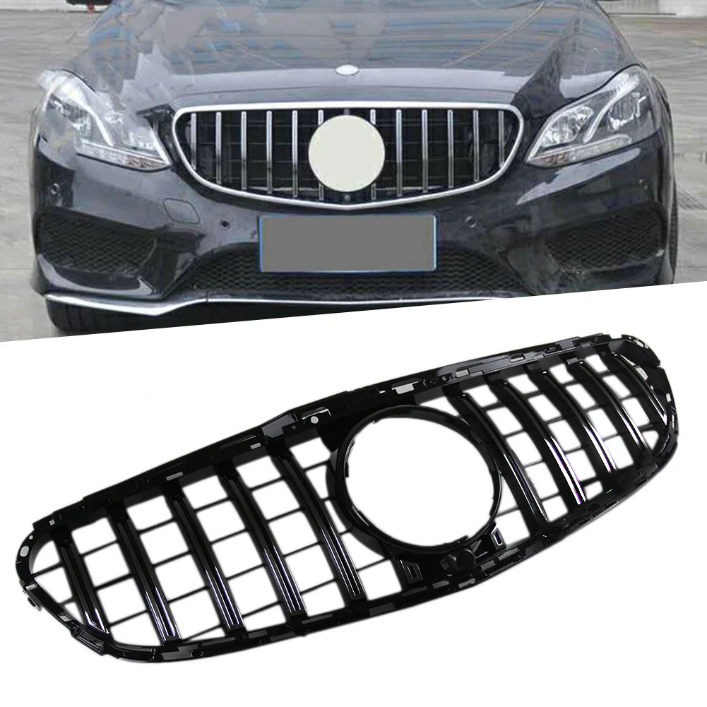 Car Front Grille Mesh Grill For Mercedes Benz E-Class W212 E63 E200 E250 E300 E350 E400 E500 2014 2015 2016 GT Style