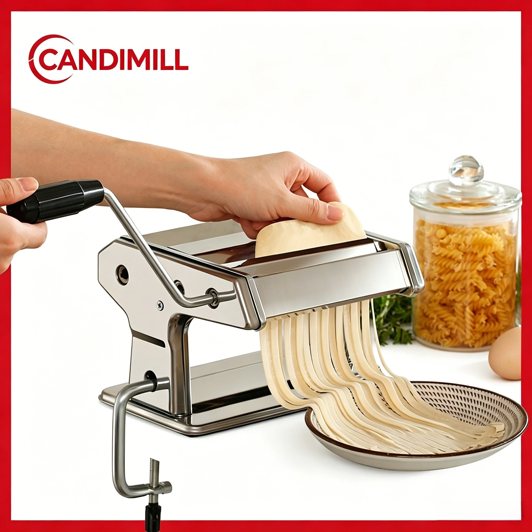 

Mini Manual Noodle Maker Household Multifunctional Dough Press for Noodle Dumpling Wonton Wrapper Making