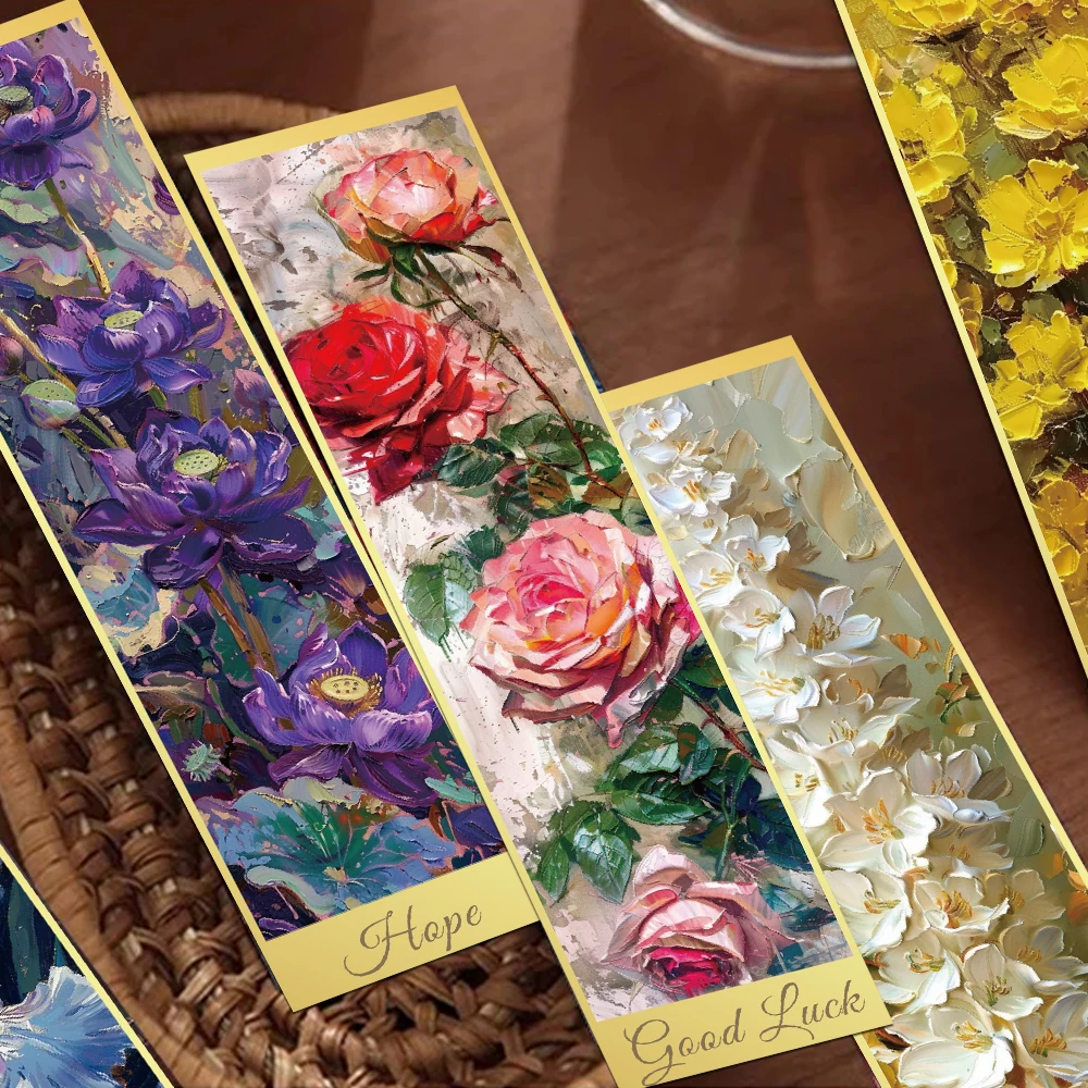 30pcs Monet's Garden Bookmarks Reading Pages Books Annotated Students Stationary Supplies DIY Aesthetic Bookmark Creative Gifts