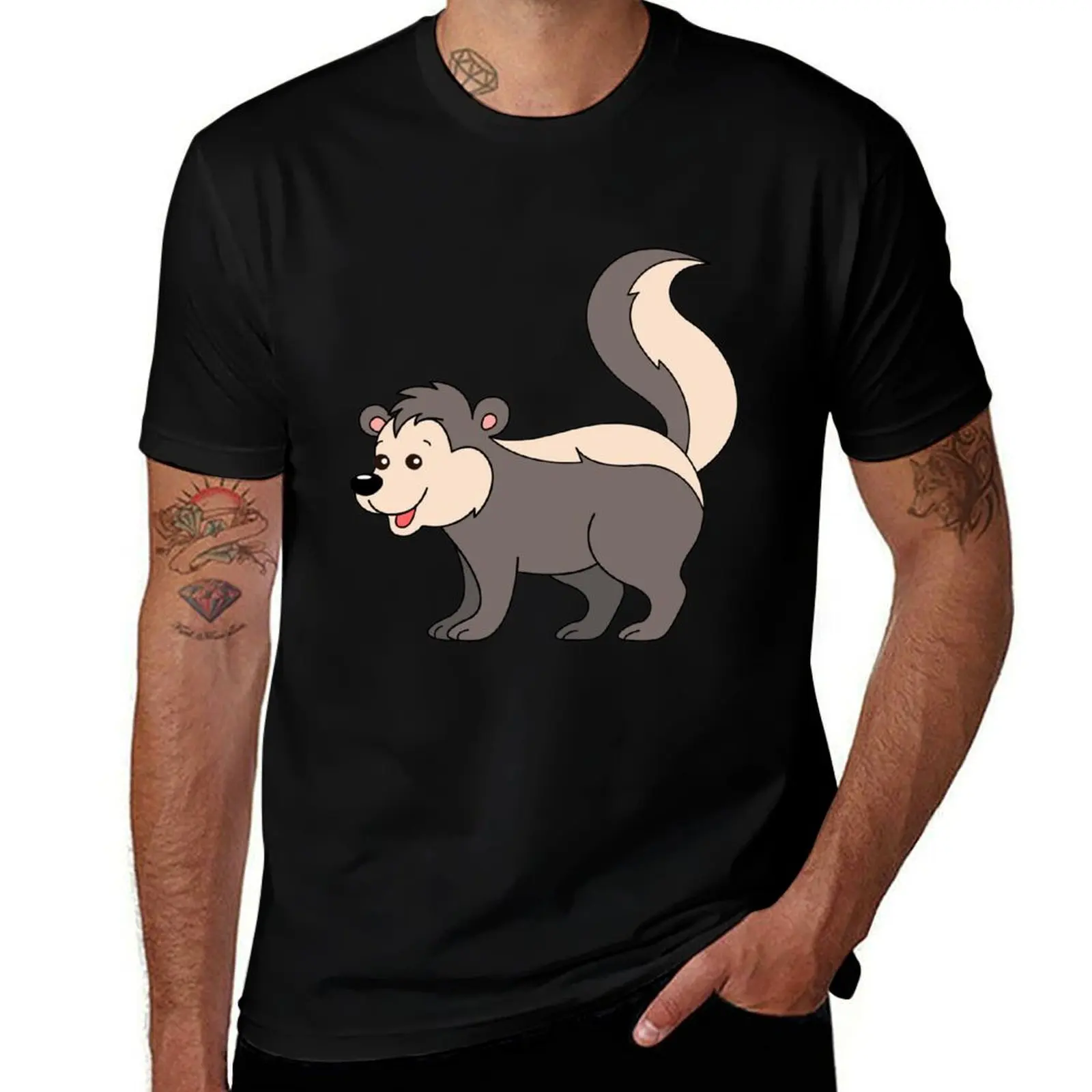 skunk T-Shirt Summer Casual Loose T-Shirt