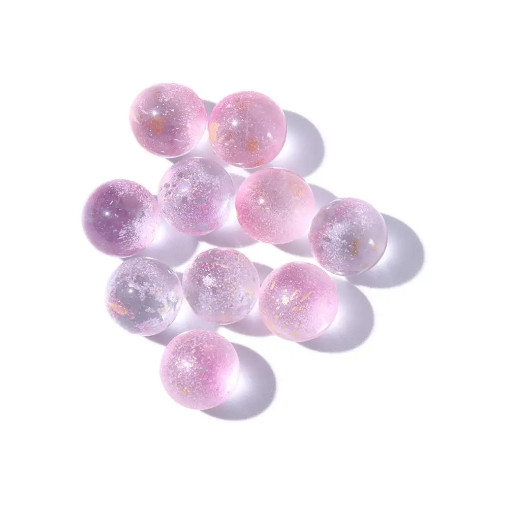 Perles rebondissantes pour machine à jouets d'aquarium, boule de verre Shoous, boule de flipper, boules de verre, matériaux faits à la main de bricolage, décoration d'intérieur