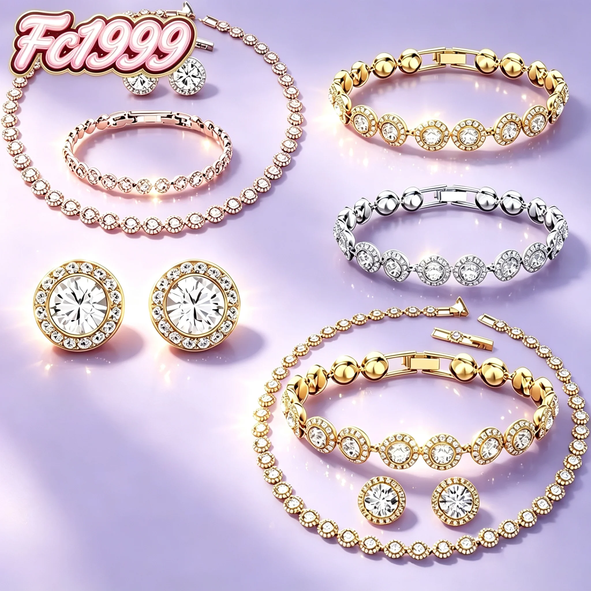 2026 High End Fashion Simple Classic Popular Style Diamond Inlaid Elegant Elegance Charm Hot Selling Jewelry Set