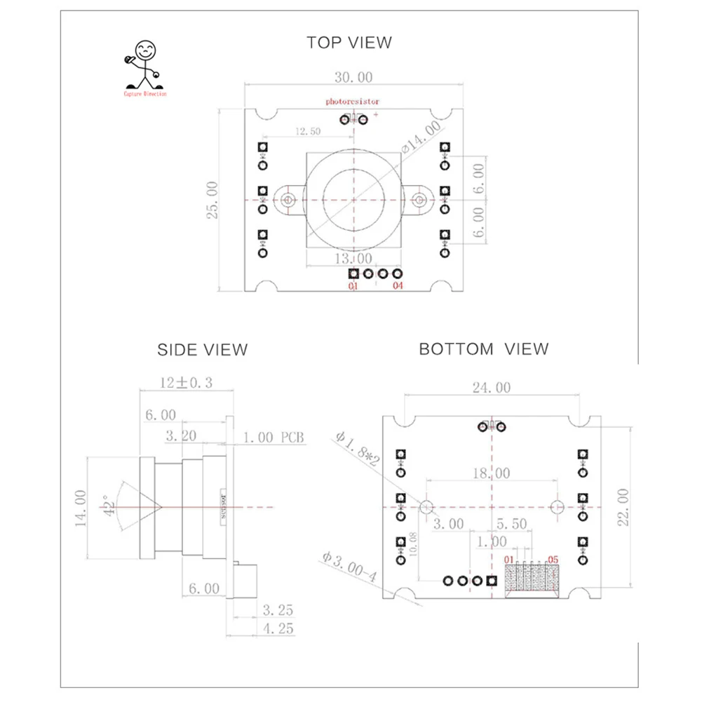 

Wide Angle USB Camera Module Industrial Easy Install OV9726 1 Million Pixels USB Camera Module For Window Android Linux System