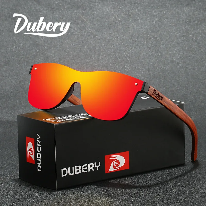 

DUBERY New Red Wood Sunglasses Men 2025 Polarized Fashion Sun Glasses Natural Wooden Eye Protection Eyewear Oculos De Sol Uv400