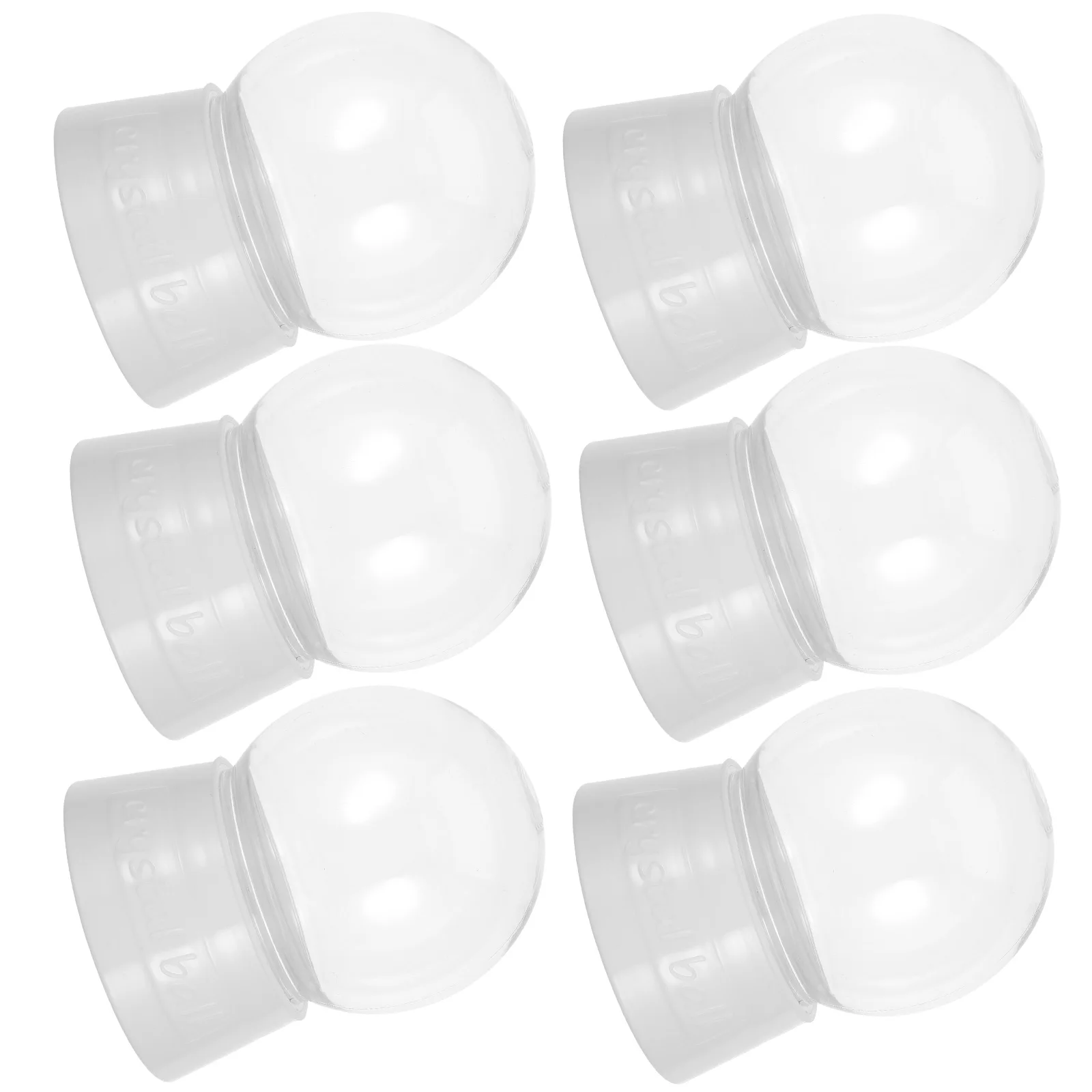

6Pcs DIY Clear Plastic Snow Globes Christmas Decorations Fillable Unbreakable Set Screw Cap Water Clear Fillable