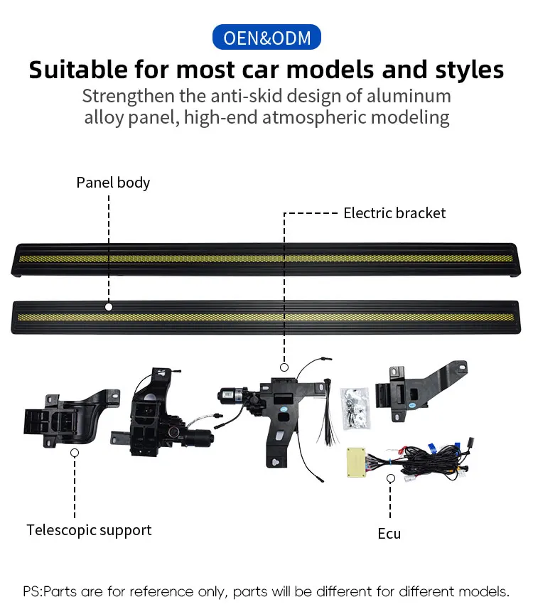 Side Step Running Board for SUV Aluminum Alloy Automatic Retrac Threshold Board