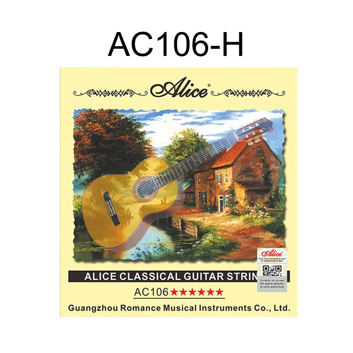 Alice AC106-H Nylon-Klassikgitarrensaiten - Hohe Spannung, Rostschutz, Geeignet für Anfänger & Übung