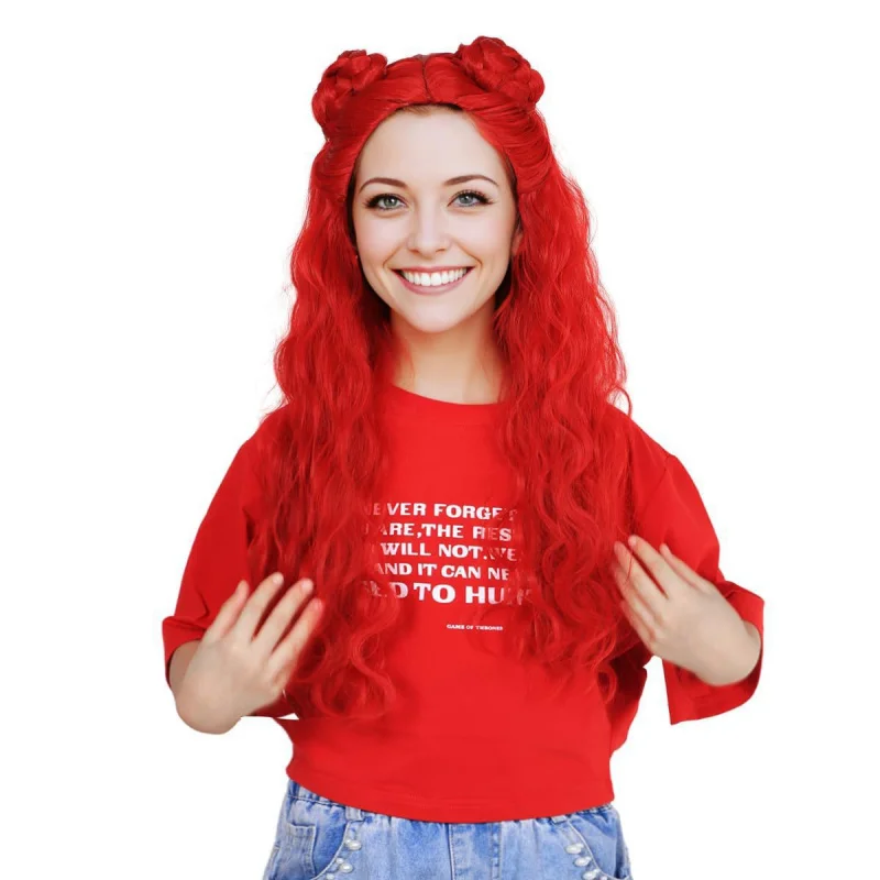 

Новый парик из европейского и американского фильма Starlight Inheritor Red, длинный вьющийся парик для косплея на Хэллоуин