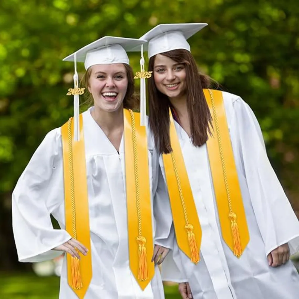 

Комплект выпускного платья для колледжа и средней школы — Регалия для церемонии бакалавра с кепкой и кисточкой, полный выпускной халат