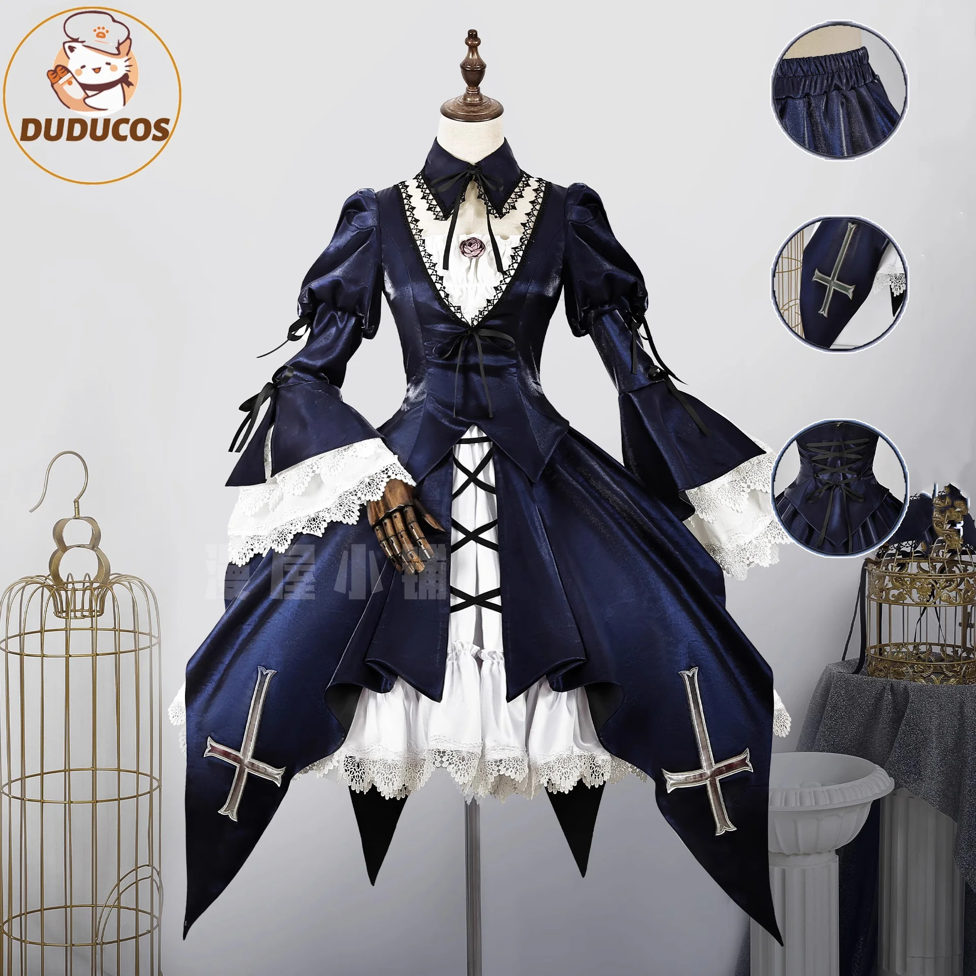 Traje de Cosplay de Suiginto, disfraz de Anime Rozen Maiden DUDU-R para mujer, lámpara de mercurio, vestido gótico de Lolita, traje