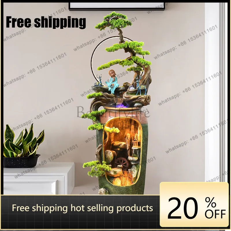 hot Chinese-style Zen feng shui wheel lucky landing living room ornament entrance decoration