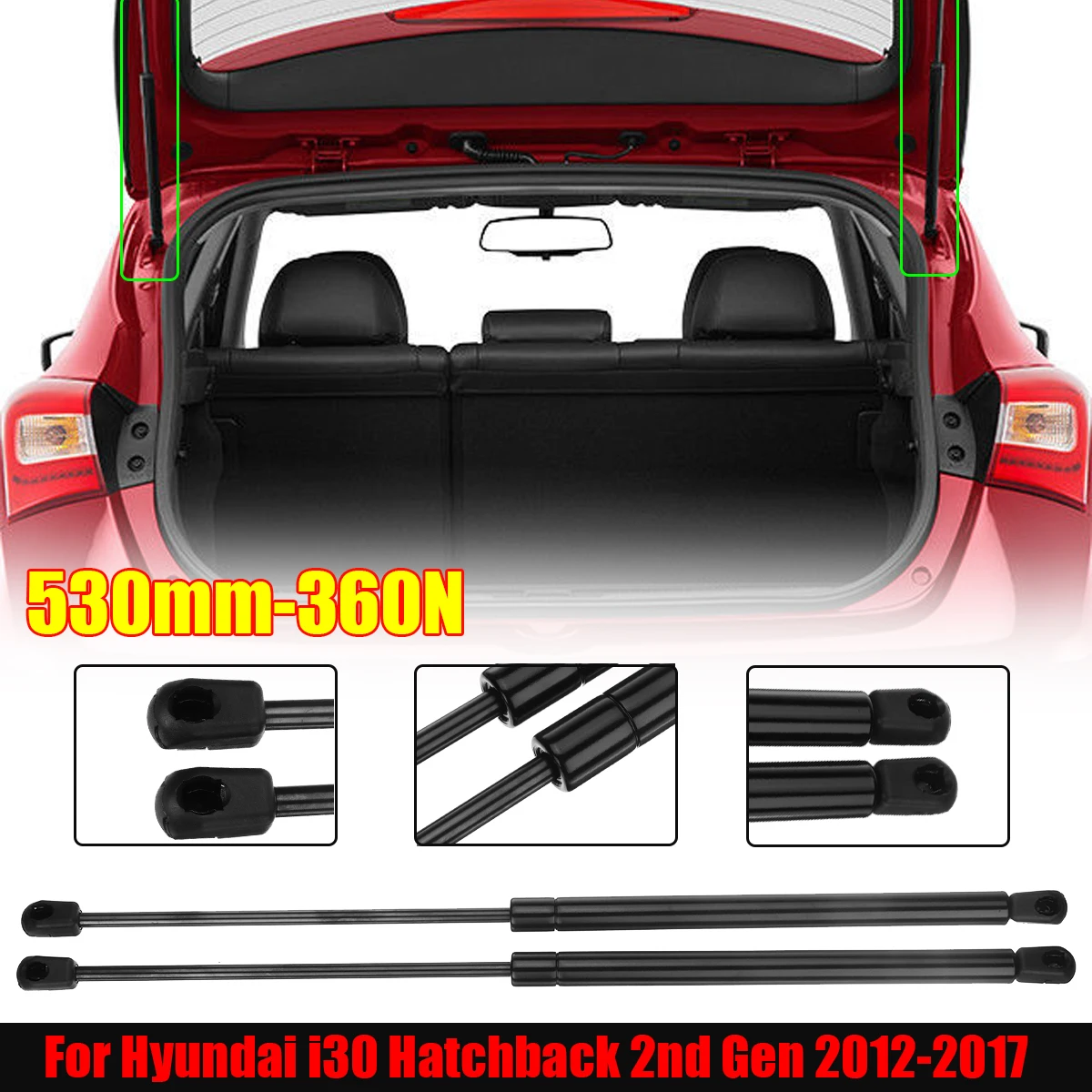 2Pcs Rear Tailgate Trunk Gas Spring Strut Lift Support For 2012 2013 2014 2015 2016 2017 HYUNDAI I30