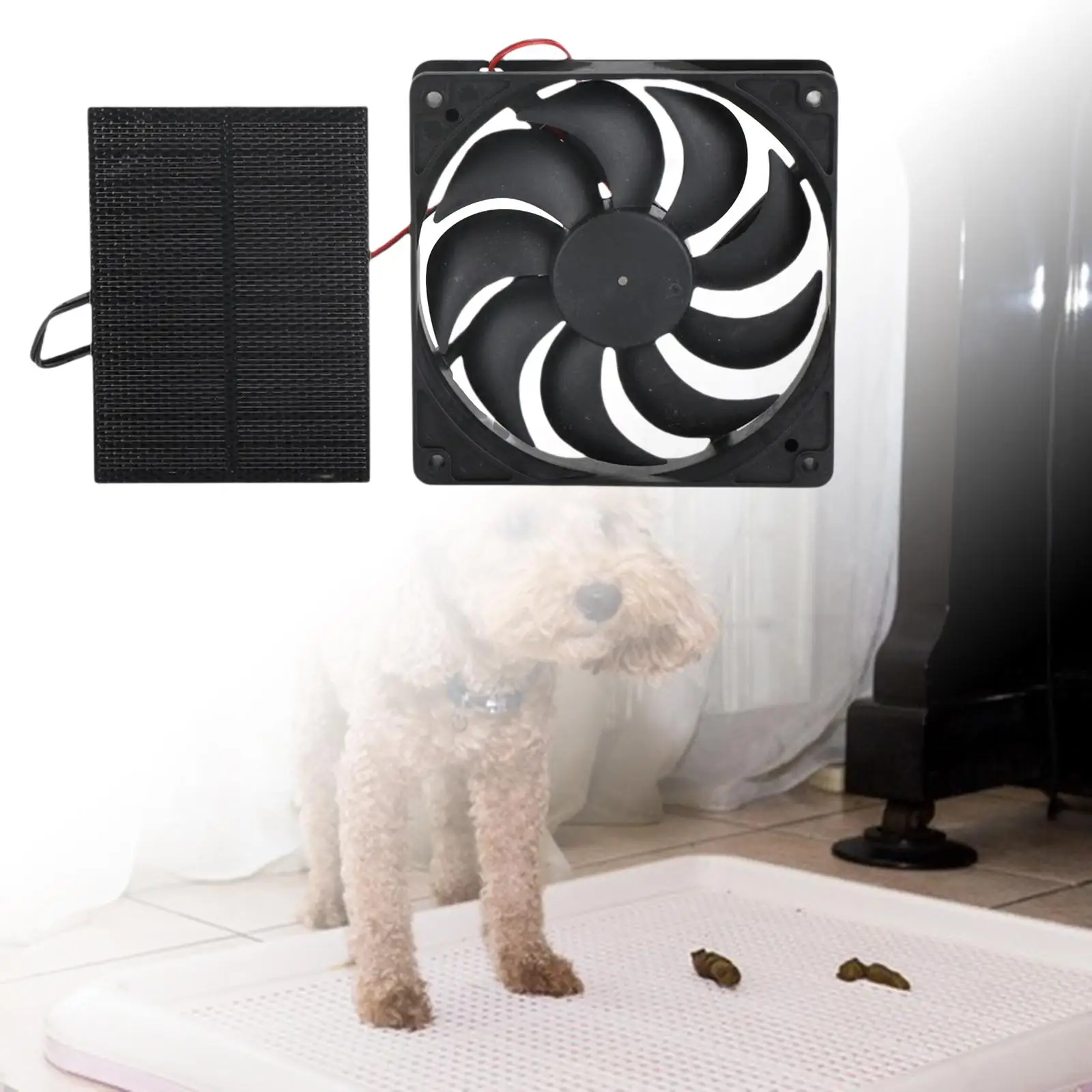 3W Solar Powered Fan Air Ventilation für Geflügel Haus Gewächshaus Kühlung