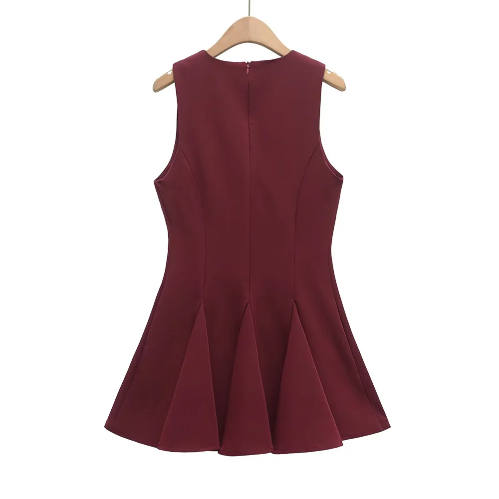 Frühling und Sommer, neuer Damenbekleidungsstil, schlankmachendes und hochwertiges französisches kurzes Tank-Top-Kleid mit breiter Schleife und Dekoration