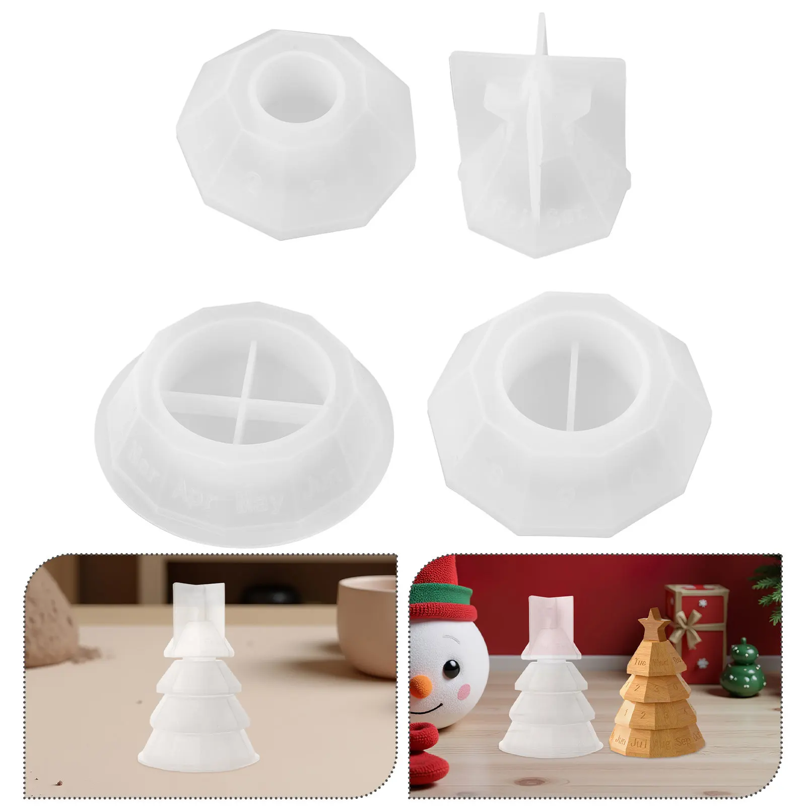 

1Set Storage Box Resin Mold Tiny Silicone Mold for Epoxy Resin Christmas Tree Jar Craft DIY Jewelry Candy Holder Desk Organizer