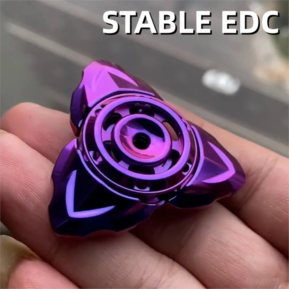 STABLE EDC Fidget Spinner Zirconium Purple Gyro Stress Relief Toy Three-Bladed Fidget Spinner Original Design