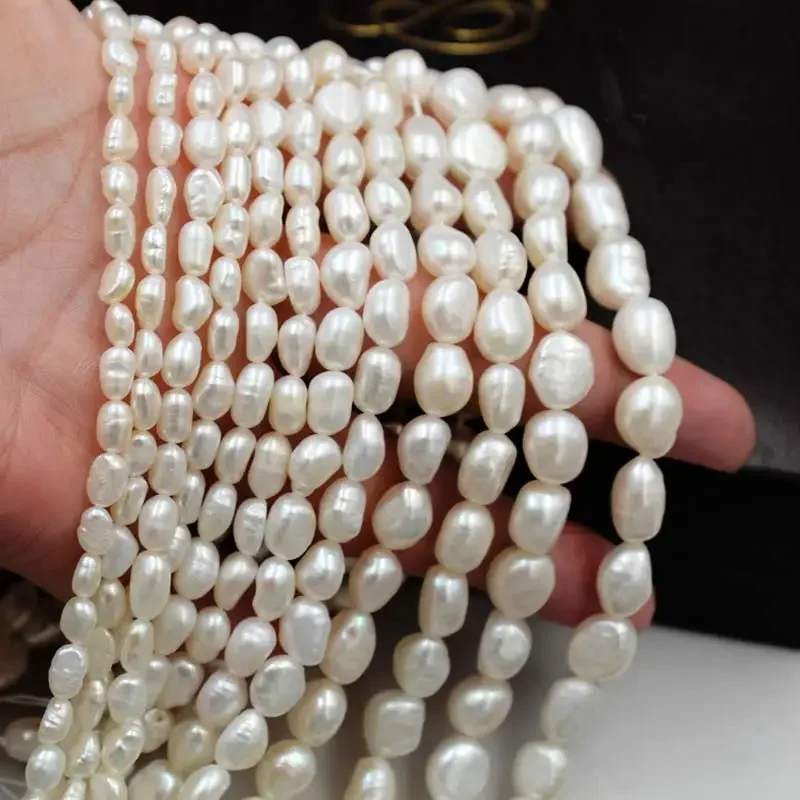 

5-6mm 7-8mm 9-10mm 10-11mm DIY Jewelry White Baroque Potato Natural Freshwater Pearl Beads Pearls Strand 14inch