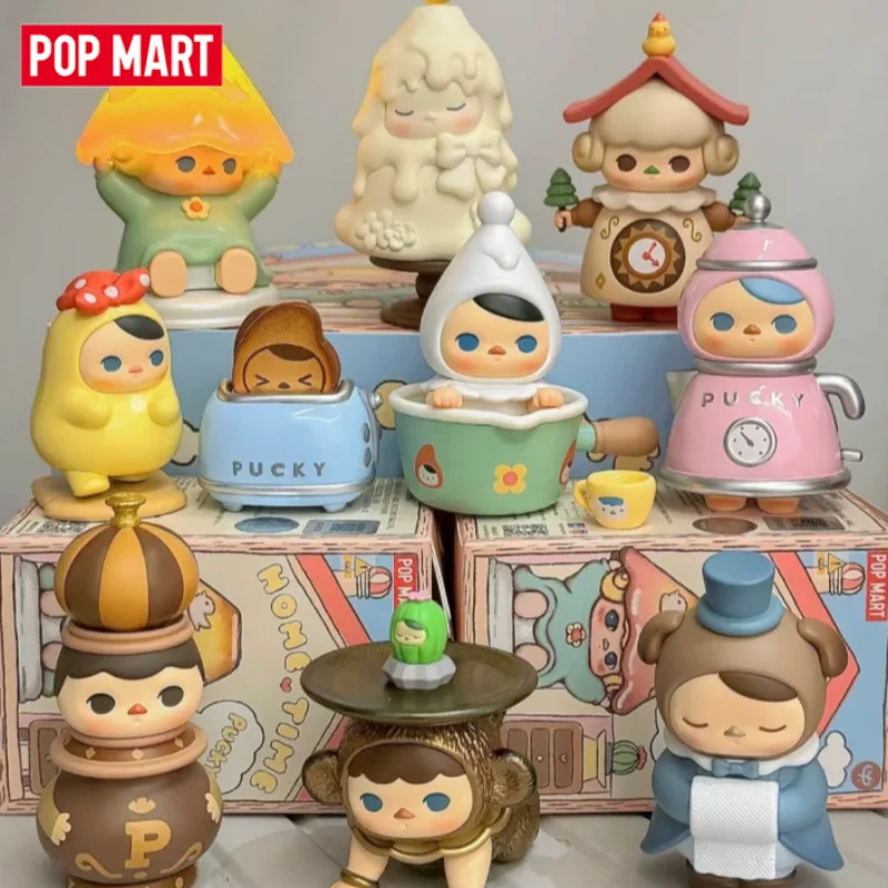 

POP MART Pucky Home Time Series Blind Box Guess Bag Desktop Decoration Blind Bag Toys Anime Figure Cute Model Gift Girl