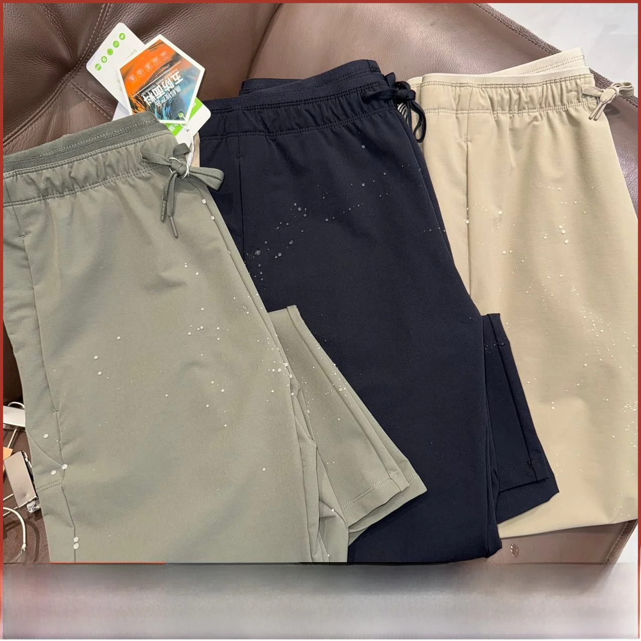 

New Autumn Men's Soft ell Casual Hiking Pants 3D Tailoring Outdoor Heavyweight Straight Leg Zipper mid Waist Faionable