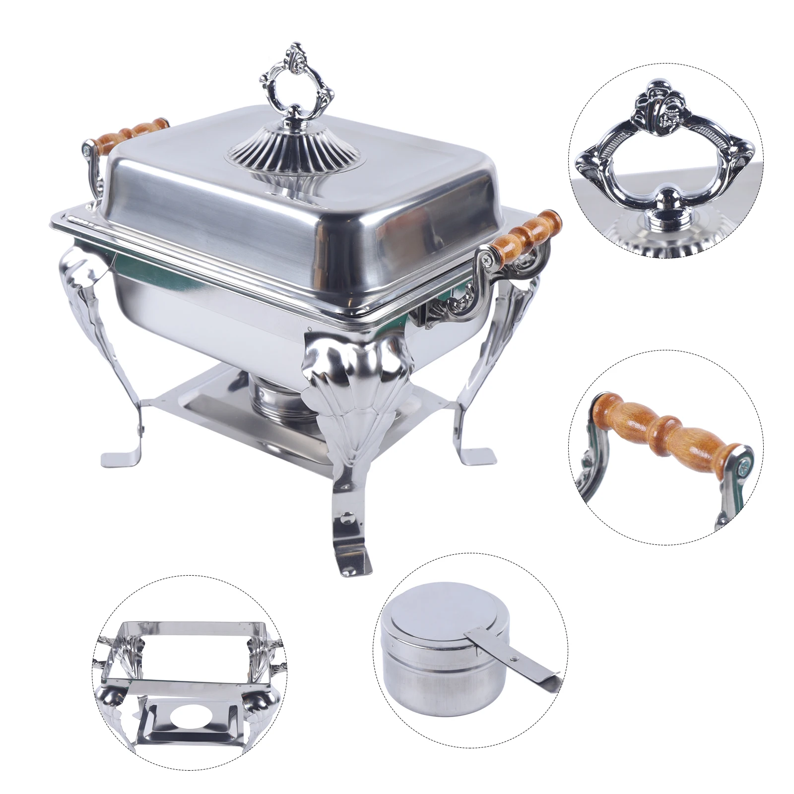 

Stainless Steel Warming Container Chafing Dish Food Warmer Food Insulation