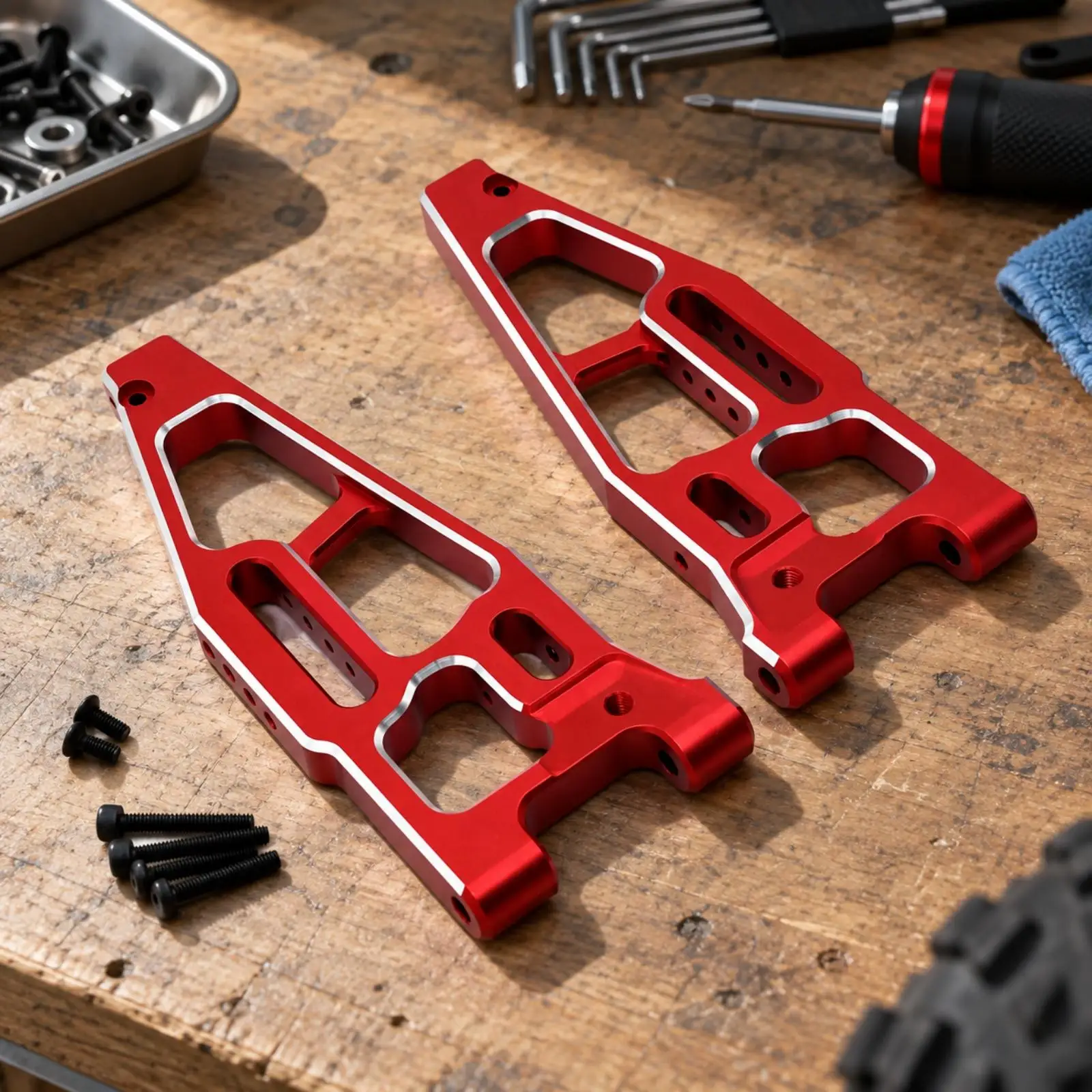 RC Vehicle Front Lower Control Arm Chassis Linkage System Metal Part for Flying God TANK SHARKS Cheetah Neutron Leopard Build