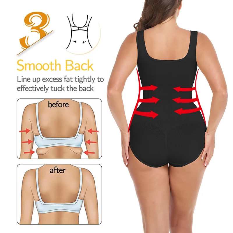 Shapewear Bodysuit for Women Tummy Control Body Shaper Waist Trainer Butt Lifter Bodysuit