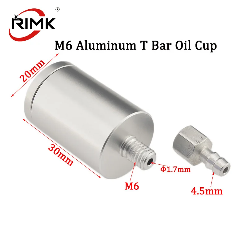 

1pc Aluminum Alloy M6 T Bar Oil Cup Lubricant Container outside diameter 20mm x 30mm for RC Boat Ships T Bar