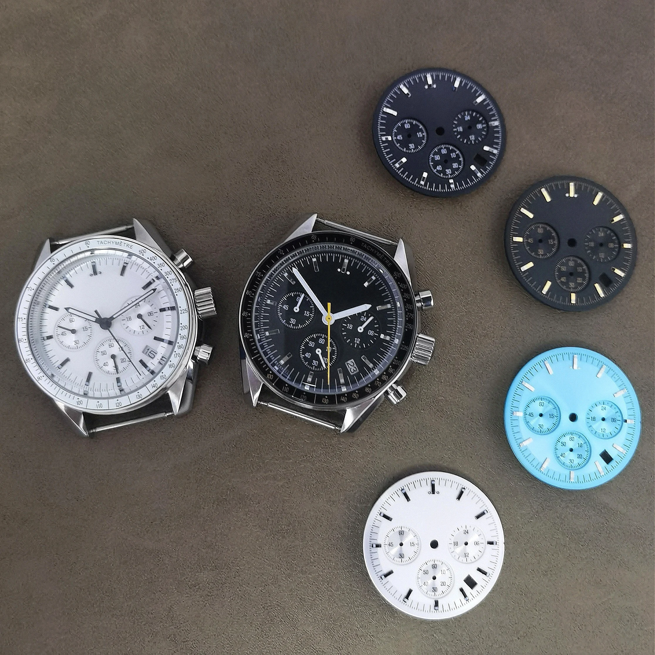 

Циферблат 32,5 мм для 40 мм кварцевых механизмов VK63 Светящиеся аксессуары для часов из нержавеющей стали