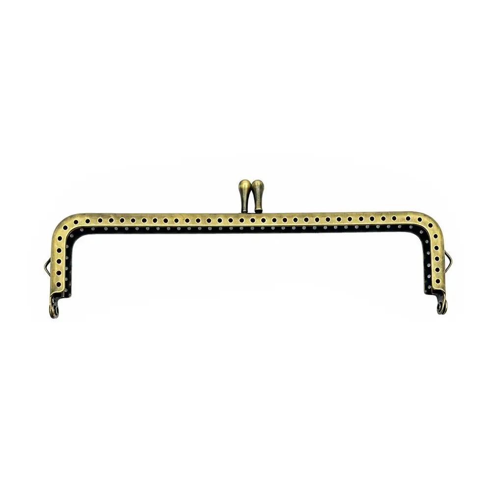 New Metal Alloy Frame Kiss Clasp Frame Sewing Hole Design Rectangle Purse Frame Bag Hardware Bag Sewing Project