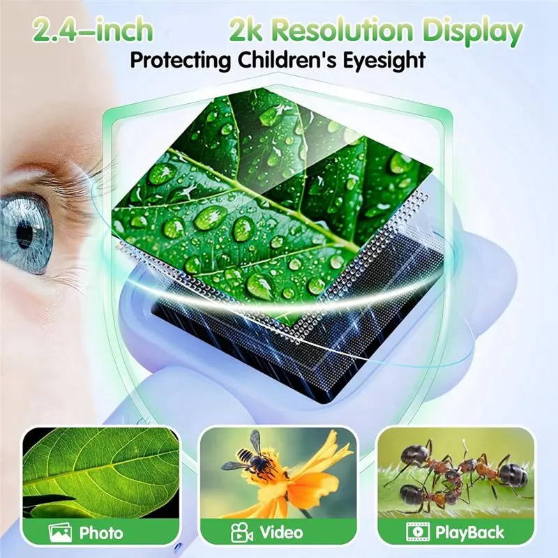 CYGJ-Educational Science Kit For Kids, Microscope With Sample Slide, For Kids Microscope Toy For 3+ Years Old Girls