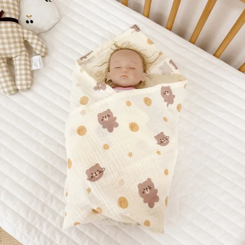 Babies Sleeping Blanket Newborn Baby INS Swaddle Wrap 100% Cotton Baby Swaddling Wrap Sleepsack for 0-6 Months Infant