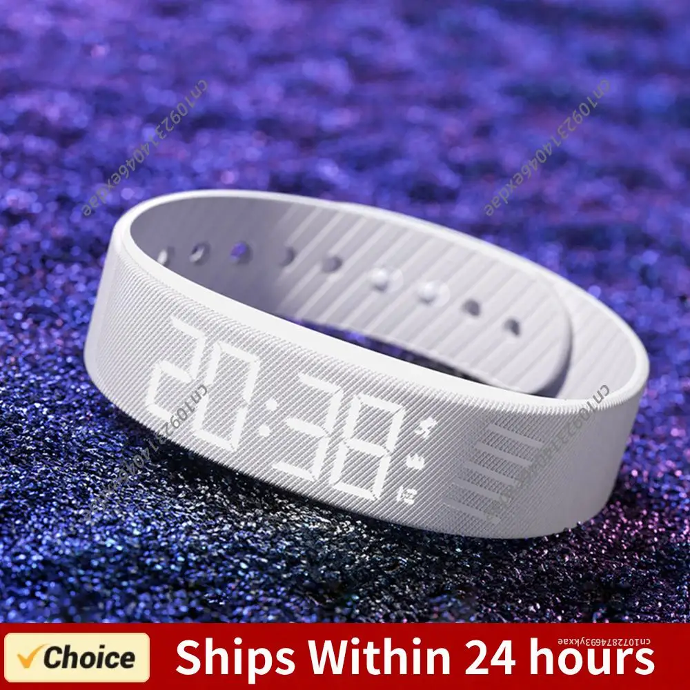 

Alarm Clock Watches with Step Counter Pedometer Silent Vibration Alarm Watch Rechargeable for Heavy Sleepers Students