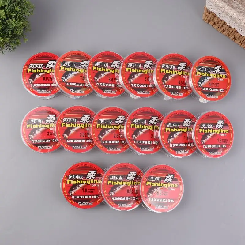【F】100M Fish Lines Super Strong Strands Nylon Wire Fishing Multifilamento Transparent Fishing Lines