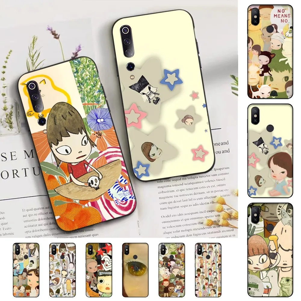 

Yoshitomo Nara Phone Case For Xiaomi Mi 5X 8 9 10 11 12 lite pro 10T PocoX3pro PocoM3 Note 10 pro lite