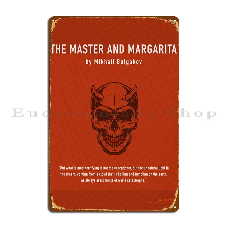 The Master And Margarita Metal Plaque Poster Cinema Classic Printed Bar Decoration Tin Sign Poster