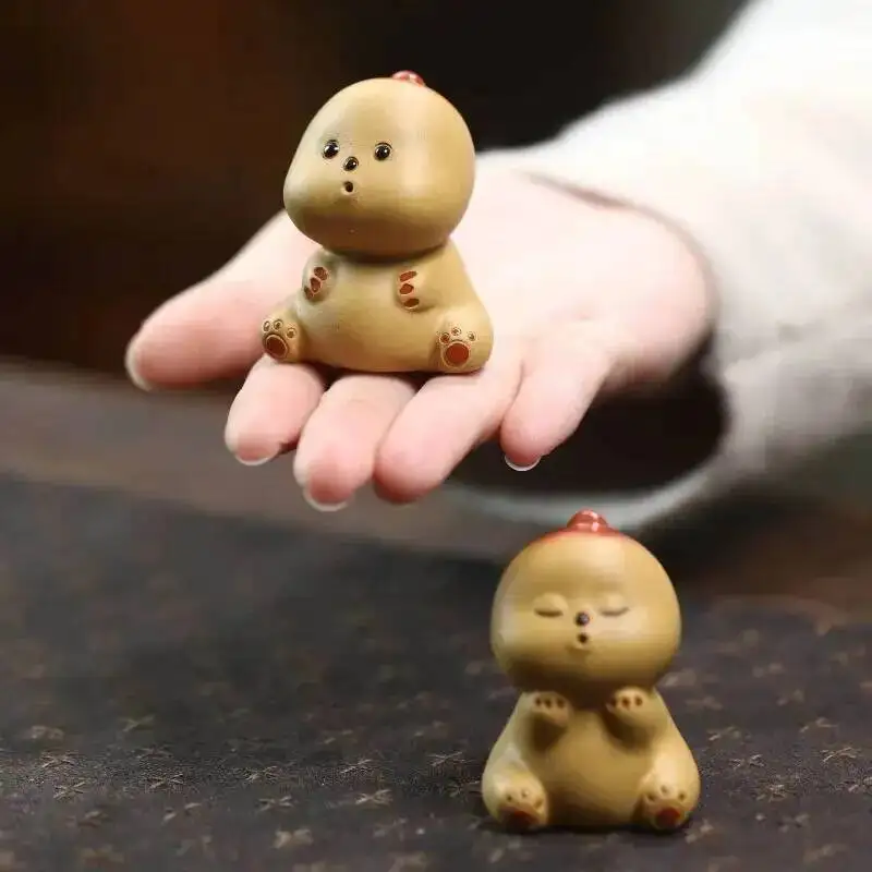 Zisha Tea Pet Dragon Zodiac Tea Play Handmade Tea Play Tea Ceremony Cover Bubble Spitting Can Raise Milk Чаепитие