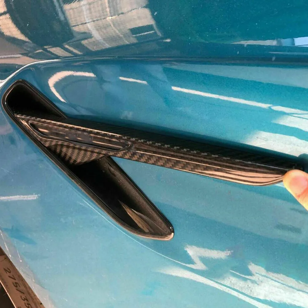 For BMW F90 18-2022 Real Carbon Fiber Body Kit Fender Air Vent Flow Emblem Cover Interior Accessories