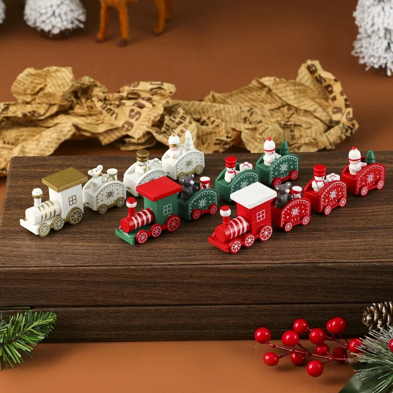 

Merry Christmas Train Decor For Home 2025 Christmas Wooden Ornament Xmas Navidad Noel Gift Happy New Year 2026