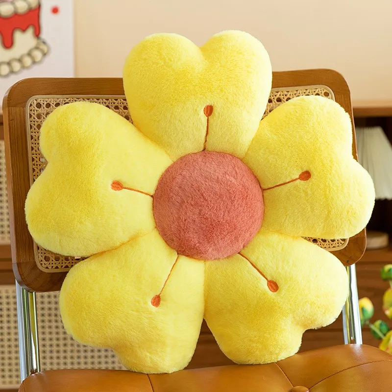 Flower Shaped Plush Throw Pillow Cushion
