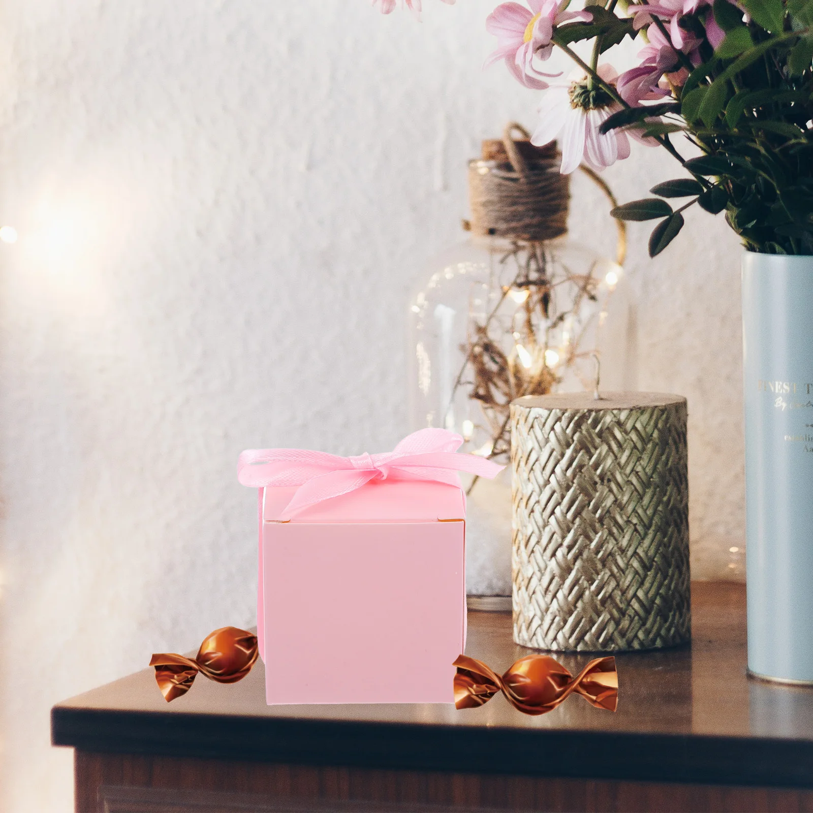 

50Set Kraft Paper Candy Box Premium Material Multi-Function Candies Case for Valentine's Day Christmas Gifts Chocolate Box