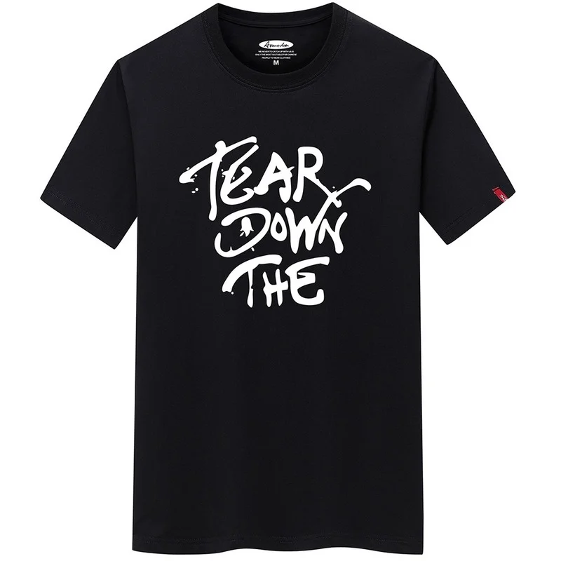 JFUNCY Men's 100% Cotton Summer Short Sleeve T-Shirt Customizable Design Hand-Painted Unique Fashion Basic Fit Tee