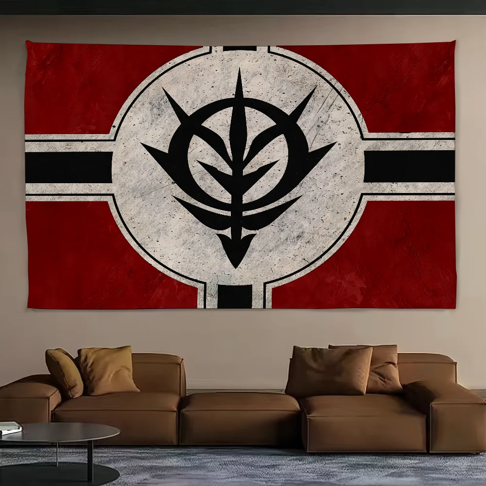 UP M-mobile Suit G-gun-dam Z-zeon Flag Decoration Outdoor Picnic Party Art Hanging Home Camping Party Banner